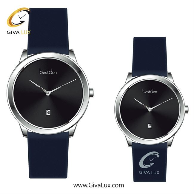 ساعت مچی اورجینال ست بستدون | Bestdon  نقره ای | سرمه ای| مشکی| کد رفرنس زنانه: BD99122L-B02، مردانه: BD99122G-B02